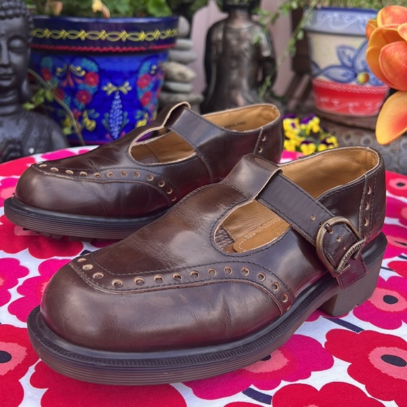 Dr. Martens Brown Leather Flats - Picture 11 of 16